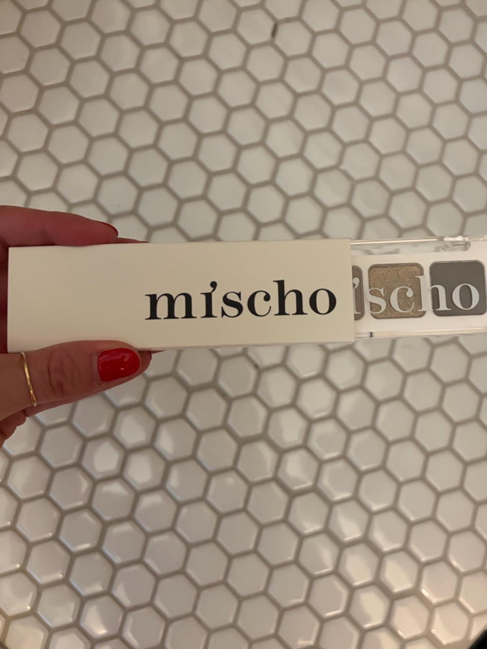 NWT MISCHO BEAUTY Neutral Eyeshadow Palette in Shimmering Taupe & Gray